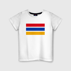 Детская футболка хлопок с принтом Armenia Flag , 100% хлопок | круглый вырез горловины, полуприлегающий силуэт, длина до линии бедер | Тематика изображения на принте: armenia | armenya | арарат | армения | армяне | армянин | арцах | горы | ереван | кавказ | народ | саркисян | ссср | страна | флаг