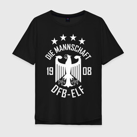 Мужская футболка хлопок Oversize с принтом Сборная Германии , 100% хлопок | свободный крой, круглый ворот, “спинка” длиннее передней части | die mannschaft | германия | сборная германии | футбол | чемпионат европы | чемпионат мира