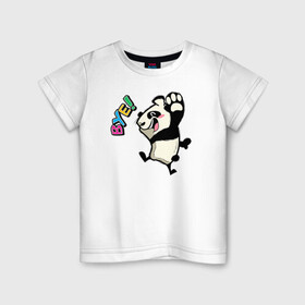 Детская футболка хлопок с принтом Фил Bye! , 100% хлопок | круглый вырез горловины, полуприлегающий силуэт, длина до линии бедер | stickers | животные | милые | надписи | пушистые