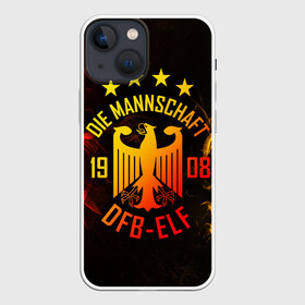 Чехол для iPhone 13 mini с принтом Сборная Германии ,  |  | Тематика изображения на принте: die mannschaft | германия | сборная германии | футбол | чемпионат европы | чемпионат мира