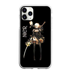 Чехол для iPhone 11 Pro Max матовый с принтом Nier Automata 2B , Силикон |  | 2b | action | b2 | nier automata | nier gestalt | nier replicant | ниар | ниар автомата | ниер автомата | нир | экшн