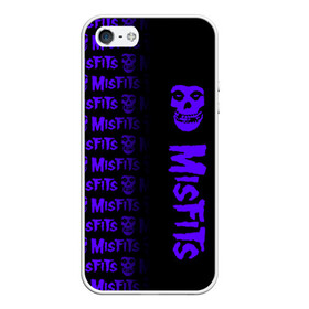 Чехол для iPhone 5/5S матовый с принтом MISFITS [9] , Силикон | Область печати: задняя сторона чехла, без боковых панелей | misfits | music | rock | мисфитс | музыка | рок