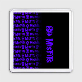 Магнит 55*55 с принтом MISFITS [9] , Пластик | Размер: 65*65 мм; Размер печати: 55*55 мм | misfits | music | rock | мисфитс | музыка | рок