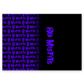 Поздравительная открытка с принтом MISFITS [9] , 100% бумага | плотность бумаги 280 г/м2, матовая, на обратной стороне линовка и место для марки
 | misfits | music | rock | мисфитс | музыка | рок