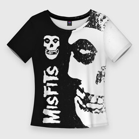Женская футболка 3D Slim с принтом MISFITS [1] ,  |  | misfits | music | rock | мисфитс | музыка | рок