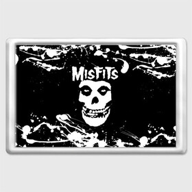 Магнит 45*70 с принтом MISFITS [4] , Пластик | Размер: 78*52 мм; Размер печати: 70*45 | misfits | music | rock | мисфитс | музыка | рок