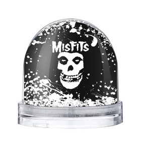Игрушка Снежный шар с принтом MISFITS [4] , Пластик | Изображение внутри шара печатается на глянцевой фотобумаге с двух сторон | misfits | music | rock | мисфитс | музыка | рок