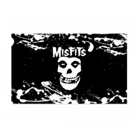 Бумага для упаковки 3D с принтом MISFITS [4] , пластик и полированная сталь | круглая форма, металлическое крепление в виде кольца | Тематика изображения на принте: misfits | music | rock | мисфитс | музыка | рок