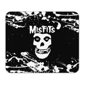 Коврик для мышки прямоугольный с принтом MISFITS [4] , натуральный каучук | размер 230 х 185 мм; запечатка лицевой стороны | Тематика изображения на принте: misfits | music | rock | мисфитс | музыка | рок