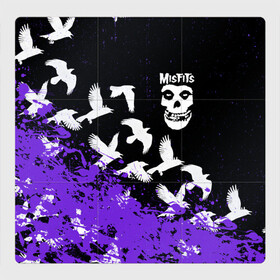 Магнитный плакат 3Х3 с принтом MISFITS [6] , Полимерный материал с магнитным слоем | 9 деталей размером 9*9 см | misfits | music | rock | мисфитс | музыка | рок