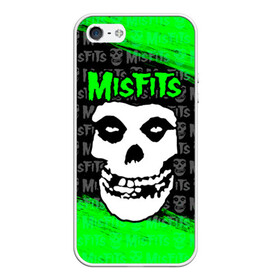 Чехол для iPhone 5/5S матовый с принтом MISFITS [3] , Силикон | Область печати: задняя сторона чехла, без боковых панелей | misfits | music | rock | мисфитс | музыка | рок