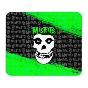 Коврик для мышки прямоугольный с принтом MISFITS [3] , натуральный каучук | размер 230 х 185 мм; запечатка лицевой стороны | Тематика изображения на принте: misfits | music | rock | мисфитс | музыка | рок