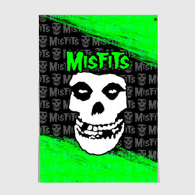 Постер с принтом MISFITS [3] , 100% бумага
 | бумага, плотность 150 мг. Матовая, но за счет высокого коэффициента гладкости имеет небольшой блеск и дает на свету блики, но в отличии от глянцевой бумаги не покрыта лаком | misfits | music | rock | мисфитс | музыка | рок