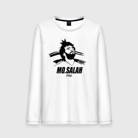 Мужской лонгслив хлопок с принтом MO.SALAH KING , 100% хлопок |  | basel | champion | chelsea | fifa | lfc | liverpool | mo salah | mohamed salah | mokawloon | roma | soccer | uefa | базель | египет | ливерпуль | лига чемпионов | лфк | мокавлун | мохаммед салах | рома | уефа | фифа | футбол