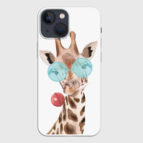 Чехол для iPhone 13 mini с принтом Жираф в очках ,  |  | животные | жираф | звери | конфета | очки | чупа чупс