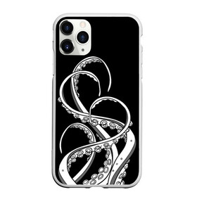 Чехол для iPhone 11 Pro матовый с принтом Octopus Black and White , Силикон |  | fish | kraken | ocean spirit | octopus | sea | summer | вода | водный мир | животные | зверь | кальмар | кракен | лето | монстр | море | морская живность | морские обитатели | осьминог | отпуск | рыба | черно белый | чуд