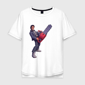 Мужская футболка хлопок Oversize с принтом Том Круз ретро стиль , 100% хлопок | свободный крой, круглый ворот, “спинка” длиннее передней части | актер | бензопила | круз | ретро