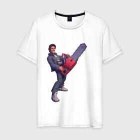Мужская футболка хлопок с принтом Том Круз ретро стиль , 100% хлопок | прямой крой, круглый вырез горловины, длина до линии бедер, слегка спущенное плечо. | актер | бензопила | круз | ретро