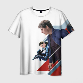Мужская футболка 3D с принтом Mission: Impossible Art , 100% полиэфир | прямой крой, круглый вырез горловины, длина до линии бедер | актер | миссия невыполнима | фильм
