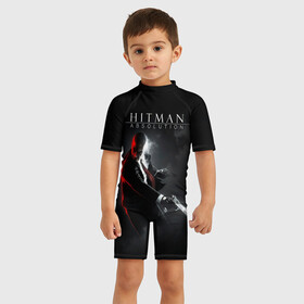 Детский купальный костюм 3D с принтом Hitman Absolution , Полиэстер 85%, Спандекс 15% | застежка на молнии на спине | agent 47 | game | games | hitman | hitmen | агент 47 | игра | игры | ршеьфт | хитман | хитмэн