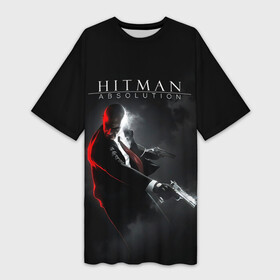 Платье-футболка 3D с принтом Hitman Absolution ,  |  | agent 47 | game | games | hitman | hitmen | агент 47 | игра | игры | ршеьфт | хитман | хитмэн