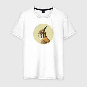 Мужская футболка хлопок с принтом Американская пустельга , 100% хлопок | прямой крой, круглый вырез горловины, длина до линии бедер, слегка спущенное плечо. | анималистика | графика | пастель | птица | птицы | птицы в шляпах | пустельга | рисунок | тирольская шляпа