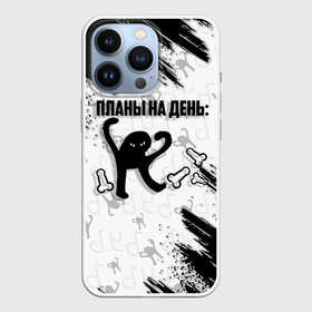 Чехол для iPhone 13 Pro с принтом ЪУЪ ПЛАНЫ НА ДЕНЬ ,  |  | cat | mem | memes | злой | интернет | кот | мем | мем кот | приколы | съука | ъуъ | ъуъ съука