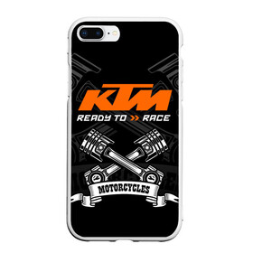 Чехол для iPhone 7Plus/8 Plus матовый с принтом KTM MOTORCYCLES / КТМ МОТОЦИКЛЫ , Силикон | Область печати: задняя сторона чехла, без боковых панелей | ktm | ktm duke | motorcycle. | байк | байкер | ктм | ктм дюк | мотоспорт | мототехника | мотоцикл | мотоциклист | скутер