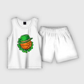 Детская пижама с шортами хлопок с принтом Boston Celtics ,  |  | basketball | boston | celtics | game | nba | sport | streetball | баскетбол | баскетболист | бостон | игра | игрок | ирландия | клевер | мяч | нба | селтикс | спорт | стритбол | тренер