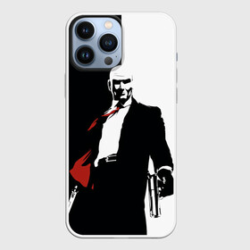 Чехол для iPhone 13 Pro Max с принтом Hitman BW ,  |  | Тематика изображения на принте: agent 47 | game | games | hitman | hitmen | агент 47 | игра | игры | ршеьфт | хитман | хитмэн