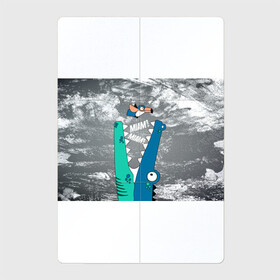 Магнитный плакат 2Х3 с принтом Крокодил и птичка Miam , Полимерный материал с магнитным слоем | 6 деталей размером 9*9 см | alligator | crocodile | reptile | аллигатор | крокодил | крокодильчик | птица | птичка