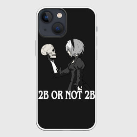 Чехол для iPhone 13 mini с принтом 2B OR NOT 2B ,  |  | Тематика изображения на принте: 2a | 2б | ahegao | anime | automata | b2 | cyber | emil | girl | girls | glitch | hikka | neon | nier | senpai | waifu | yorha | а2 | аниме | ахегао | вайфу | глитч | глич | девушка | кибер | манга | неон | семпай | сенпай | тян | тяночка | 