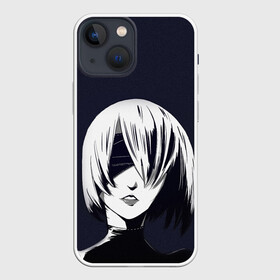 Чехол для iPhone 13 mini с принтом Nier Automata | 2B (Z) ,  |  | 2b | automata | bayonetta | drakengard | nier | nier automata | rpg | yorha | yorha 2b | компьютерная игра | ниэр | рпг