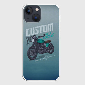 Чехол для iPhone 13 mini с принтом Custom Bike ,  |  | bike | custom | байк | байкер | кастом | мото | мотокросс | мотоцикл | скорость