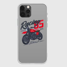 Чехол для iPhone 12 Pro Max с принтом Racing 85 , Силикон |  | bike | custom | байк | байкер | кастом | мото | мотокросс | мотоцикл | скорость