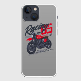 Чехол для iPhone 13 mini с принтом Racing 85 ,  |  | bike | custom | байк | байкер | кастом | мото | мотокросс | мотоцикл | скорость
