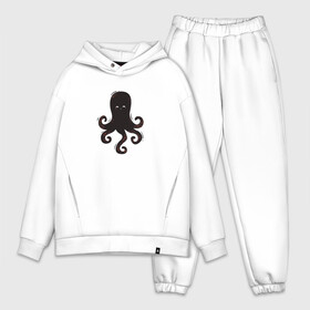 Мужской костюм хлопок OVERSIZE с принтом Осьминог каваи ,  |  | Тематика изображения на принте: cute | octopus | милый | морское | осьминог | осьминожка | паттерн | тентакли | щупальца