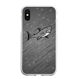Чехол для iPhone XS Max матовый с принтом Акула , Силикон | Область печати: задняя сторона чехла, без боковых панелей | shark | акула | акулы | жители | клыки | море | морские | океан | рыба