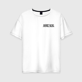 Женская футболка хлопок Oversize с принтом Maneskin , 100% хлопок | свободный крой, круглый ворот, спущенный рукав, длина до линии бедер
 | maneskin | manskin | monskin | манескин | манскин | монскин