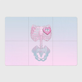 Магнитный плакат 3Х2 с принтом Yumemi Riamu (Риаму Юмэми) , Полимерный материал с магнитным слоем | 6 деталей размером 9*9 см | anime | yumemi riamu | аниме | девушки золушки | риаму юмэми | сердце | скелет | хэллоуин