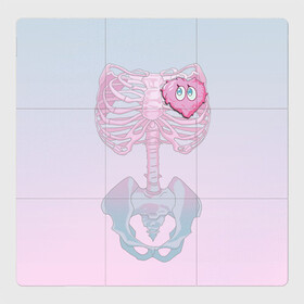 Магнитный плакат 3Х3 с принтом Yumemi Riamu (Риаму Юмэми) , Полимерный материал с магнитным слоем | 9 деталей размером 9*9 см | anime | yumemi riamu | аниме | девушки золушки | риаму юмэми | сердце | скелет | хэллоуин