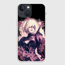 Чехол для iPhone 13 mini с принтом 2B | ROSES ,  |  | 2a | 2б | ahegao | anime | automata | b2 | cyber | emil | girl | girls | glitch | hikka | neon | nier | roses | senpai | waifu | yorha | а2 | аниме | ахегао | вайфу | глитч | глич | девушка | кибер | манга | неон | розы | семпай | сенпай | т