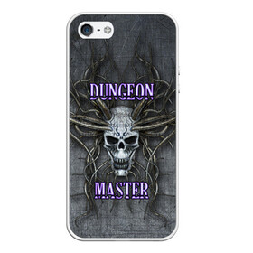 Чехол для iPhone 5/5S матовый с принтом DM Dungeon Master SKULL , Силикон | Область печати: задняя сторона чехла, без боковых панелей | Тематика изображения на принте: dd | dm | dungeon master | dungeons and dragons | skull | днд | мастер подземелий | подземелья и драконы