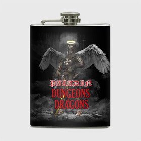 Фляга с принтом Dungeons & Dragons Паладин , металлический корпус | емкость 0,22 л, размер 125 х 94 мм. Виниловая наклейка запечатывается полностью | dd | dungeons  dragons | paladin | днд | паладин | подземелья и драконы