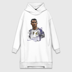 Платье-худи хлопок с принтом Cristiano Ronaldo ,  |  | football | forward | ronaldo | star | звезда | роналдо | форвард | футбол