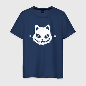Мужская футболка хлопок с принтом Голодный Кот , 100% хлопок | прямой крой, круглый вырез горловины, длина до линии бедер, слегка спущенное плечо. | еда | животные | кот | кошки | смешные надписи