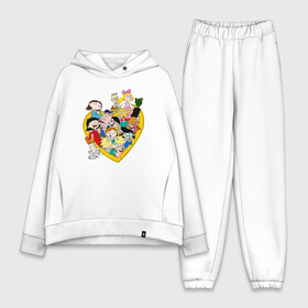 Женский костюм хлопок Oversize с принтом Heart   Hey, Arnold ,  |  | arnold | hey | hey arnold | mult | арнольд | мультфильм | мультфильм 90 | патаки | хей | хельга | хельга паттаки | эй арнольд