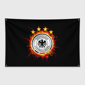 Флаг-баннер с принтом Сборная Германии , 100% полиэстер | размер 67 х 109 см, плотность ткани — 95 г/м2; по краям флага есть четыре люверса для крепления | die mannschaft | германия | сборная германии | футбол | чемпионат европы | чемпионат мира