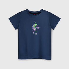Детская футболка хлопок с принтом Скелет - барабанщик , 100% хлопок | круглый вырез горловины, полуприлегающий силуэт, длина до линии бедер | skull | барабан | кости | монстр | прикол | скелет | череп | юмор