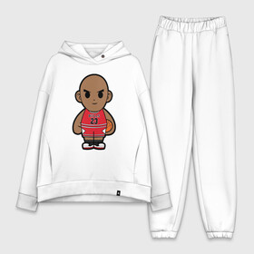 Женский костюм хлопок Oversize с принтом Baby Jordan ,  |  | Тематика изображения на принте: basketball | bulls | chicago | game | jordan | michael | nba | sport | streetball | баскетбол | баскетболист | буллс | джордан | игра | игрок | майкл | мяч | нба | спорт | стритбол | тренер | чикаго